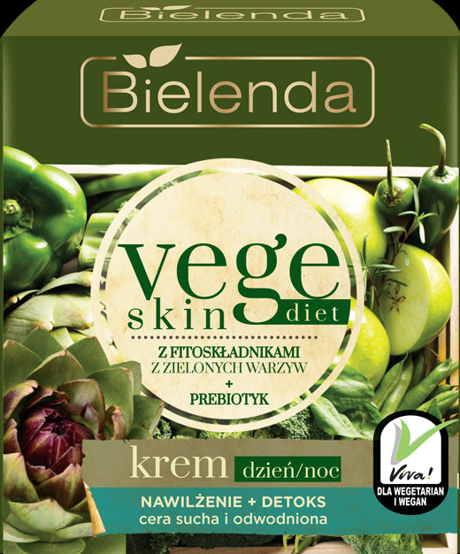 Bielenda Vege Skin Diet - Krem NAWILŻENIE + DETOKS cera sucha i wrażliwa, poj. 50 ml
