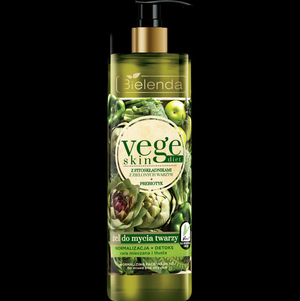 Bielenda Vege Skin Diet - Gel face wash NORMALISATION + DETOX mixed and oily skin, net weight: 200 g