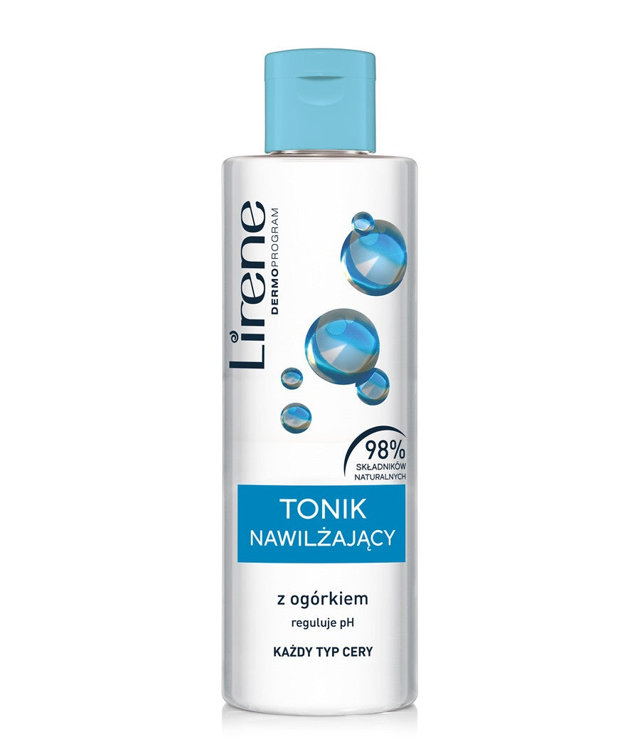 Lirene Pielęgnacja Oczyszczająca - tonik nawilżający z ogórkiem do każdego typu cery, poj. 200 m l