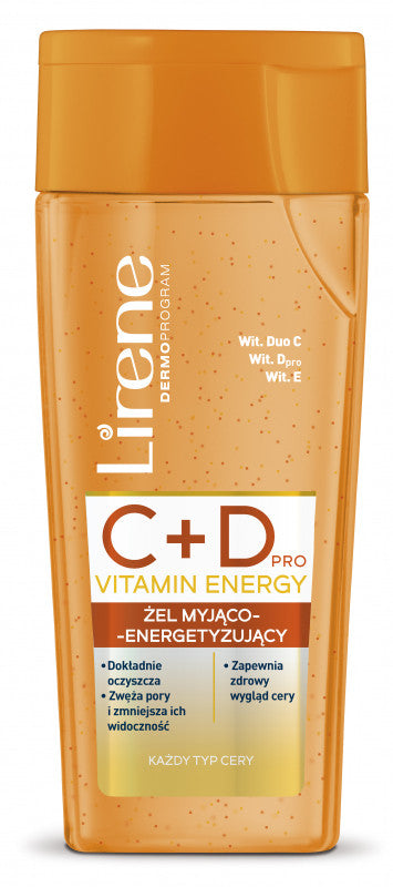 Lirene C+D Pro Vitamin Energy - żel myjąco-energetyzujący do twarzy, poj. 200 ml