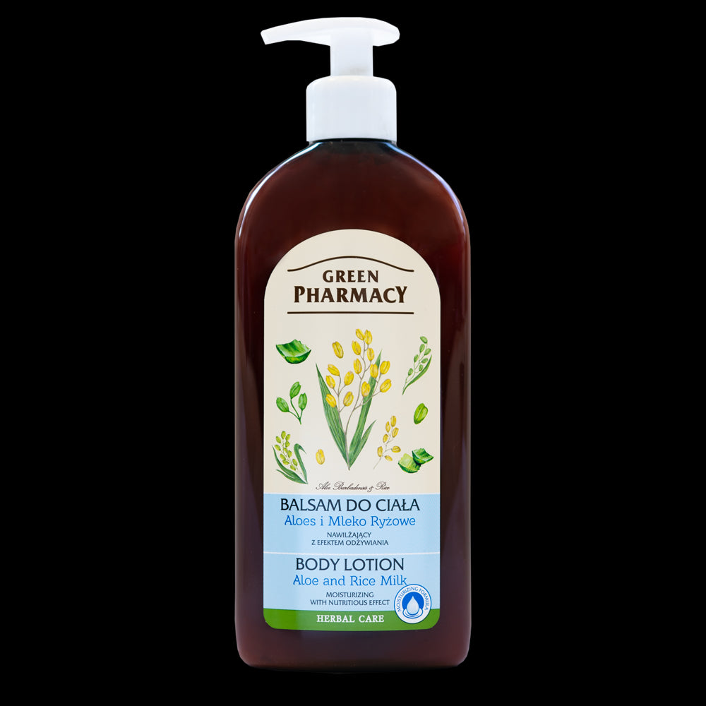 Green Pharmacy - balsam do ciała, aloes i mleko ryżowe, poj. 500 ml