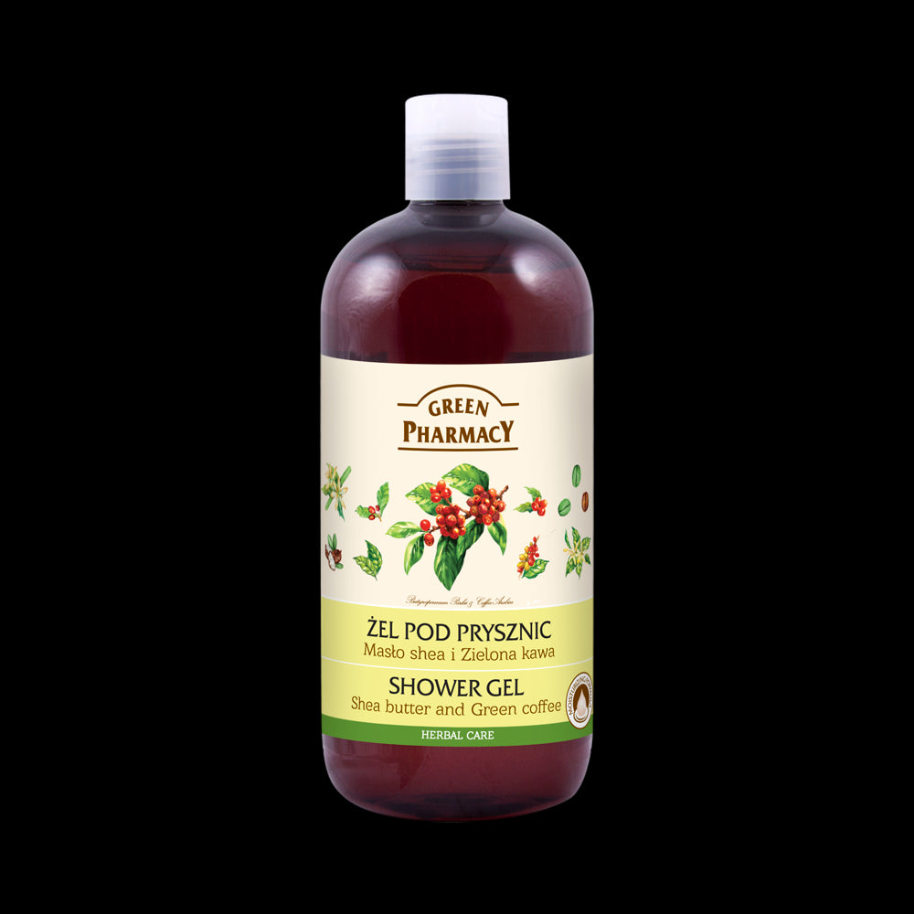 Green Pharmacy - shower gel, shea butter and green coffee, 500 ml