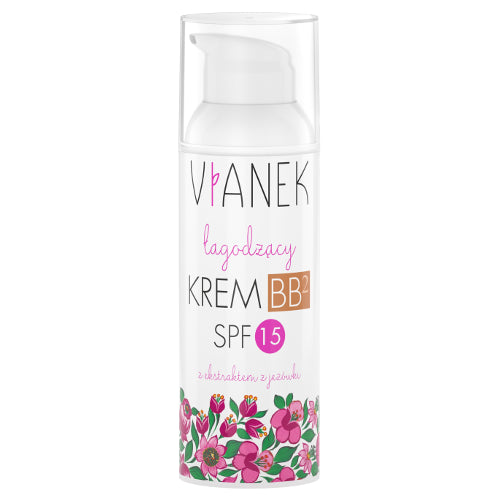 Vianek - łagodzący krem do twarzy BB, ciemny, SPF 15, pój. 50 ml