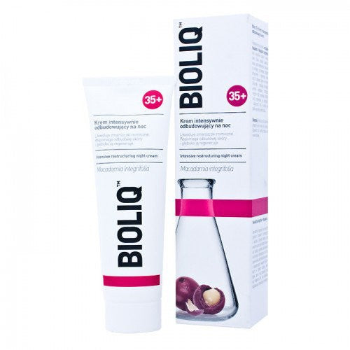 BIOLIQ 35+. Intensive restorative night cream, 50 ml capacity.