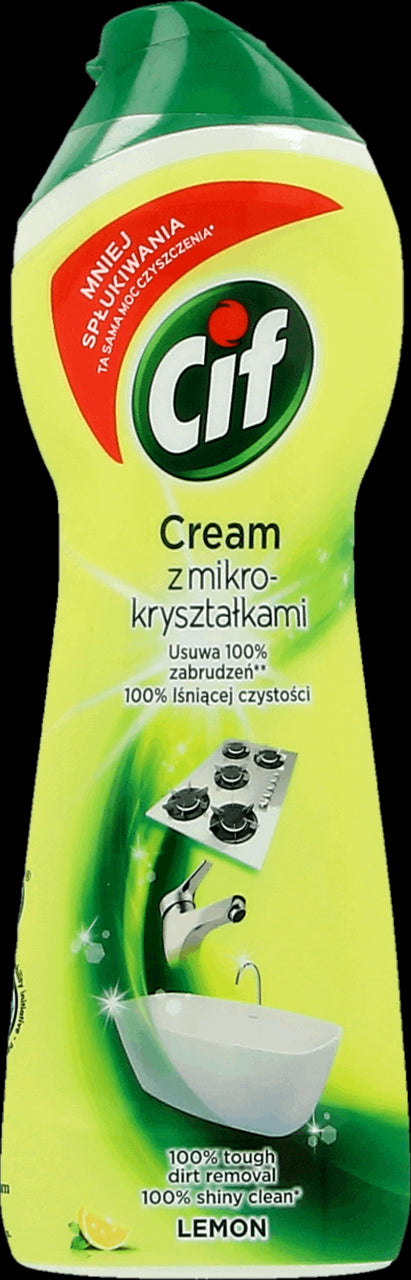 Cif - Cream, microcrystalline milk cleaner, Lemon, net weight: 780g