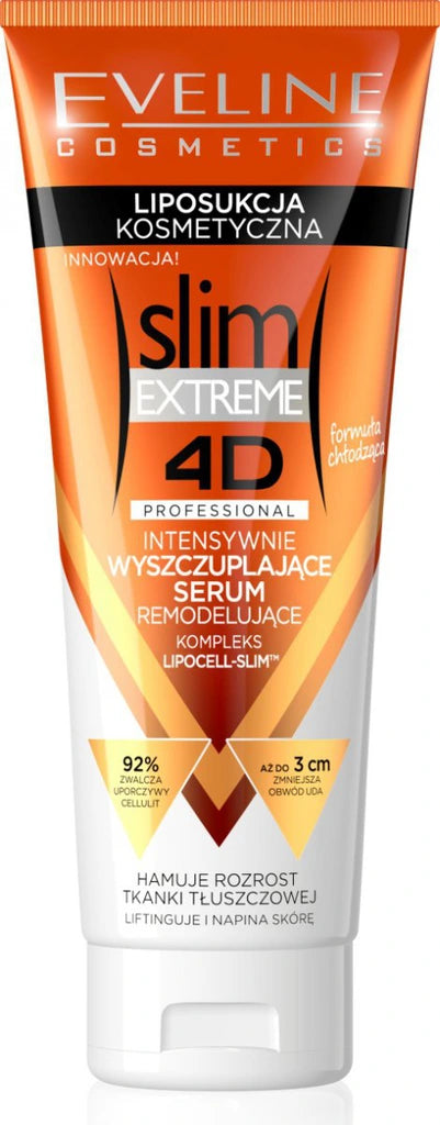 Eveline Slim Extreme 4D - Cosmetic Liposuction, intensive slimming remodeling serum, 250ml capacity