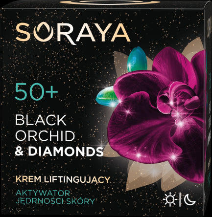 Soraya Black Orchid & Diamonds - krem liftingujący na dzień i na noc, aktywator jędrności skóry, 50+, poj. 50 ml