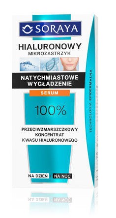 Hyaluronic micro-emulsion - day and night serum, 30 ml capacity.