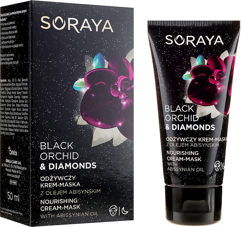 Soraya Black Orchid & Diamonds - odżywczy krem-maska z olejem abisyńskim na noc, poj. 50 ml