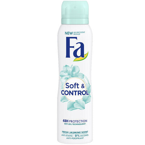 FA Soft & Control - body deodorant spray with fresh jasmine fragrance, 150 ml capacity
