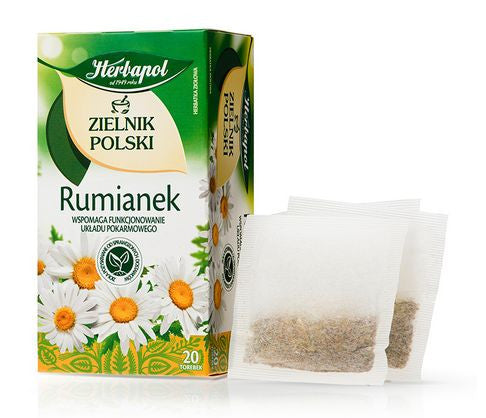 Polish Herb Garden - Chamomile, Herbal Tea, net weight: 1.06 oz (20 bags x 0.05 oz)