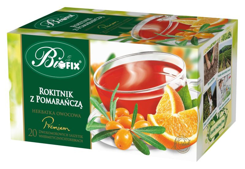 Bi fix Premium Seabuckthorn with orange - fruit tea, express, 20 sachets x 2g