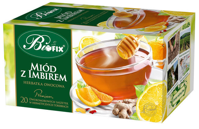 Bi fix Premium honey with ginger - express fruit tea, capacity 20 sachets x 2g