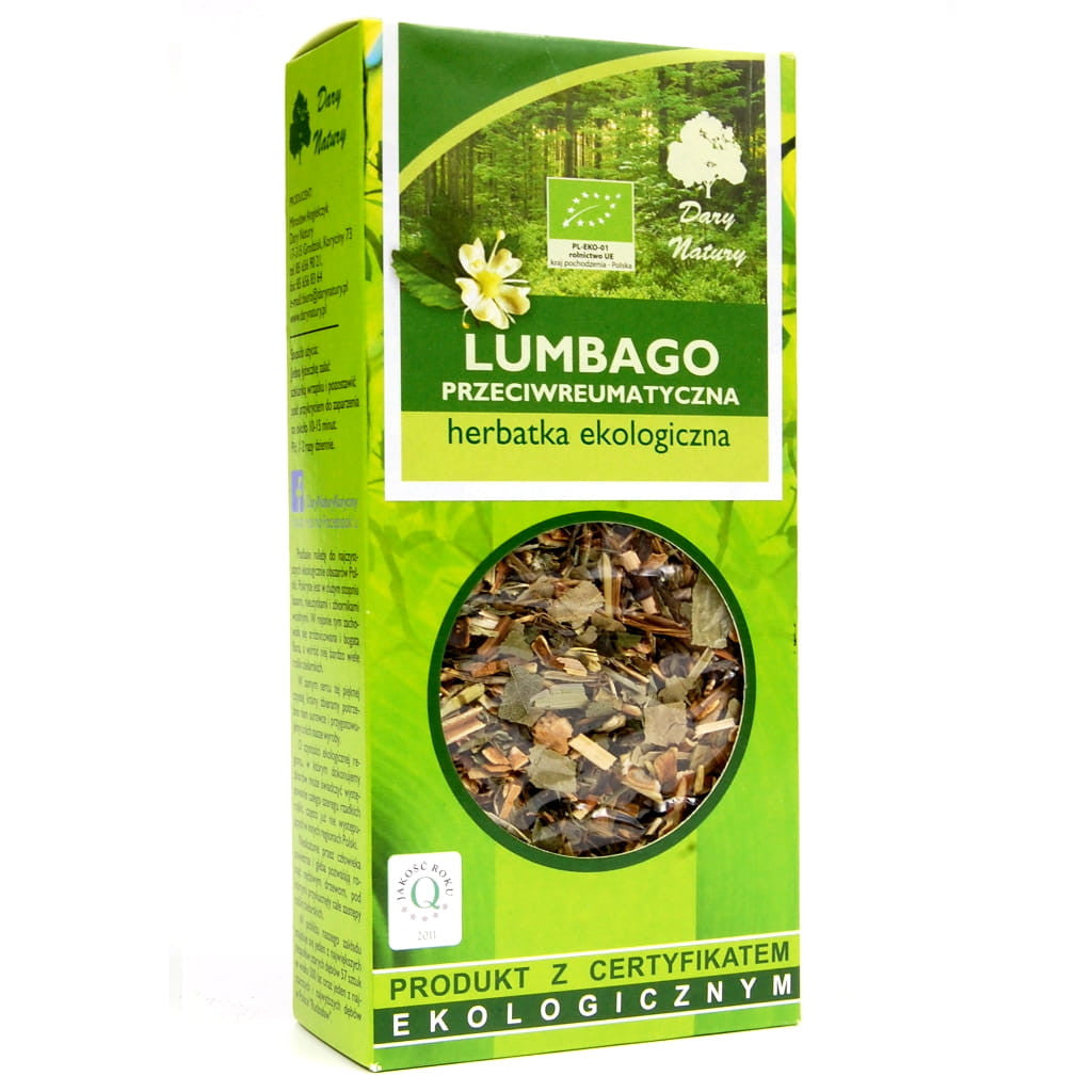 Dary Natury - Lumbago, Herbatka polecana przy chorobach reumatycznych EKO, masa netto: 50g