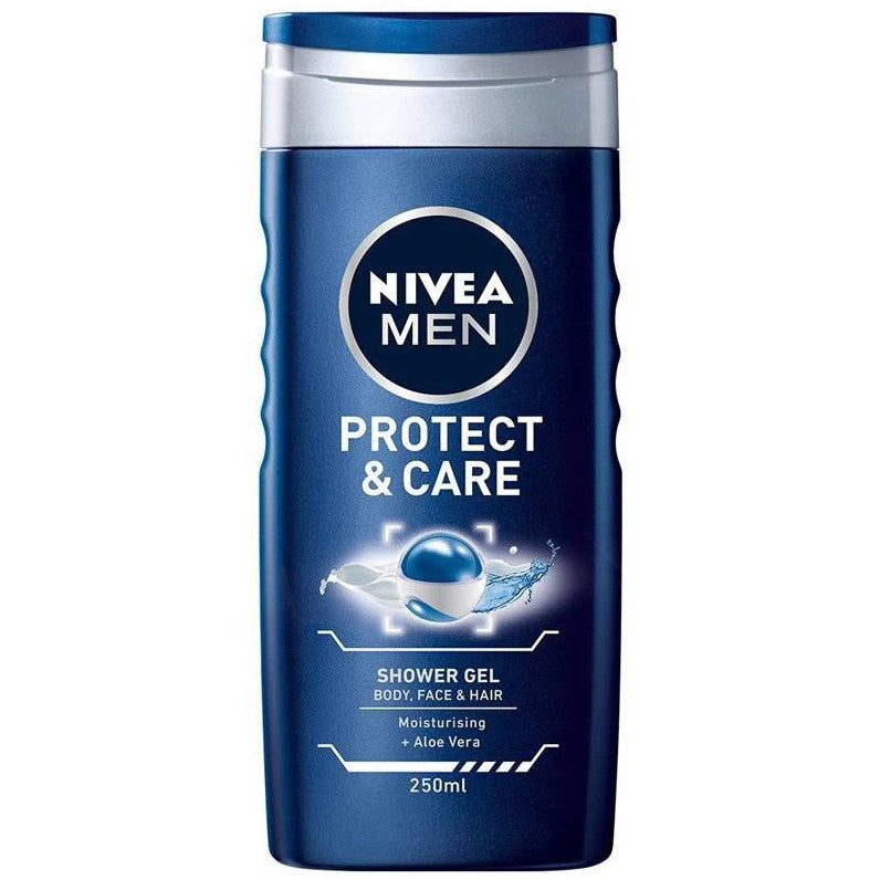 Nivea Men Protect & Care - Shower gel for face, body and hair, 250 ml
