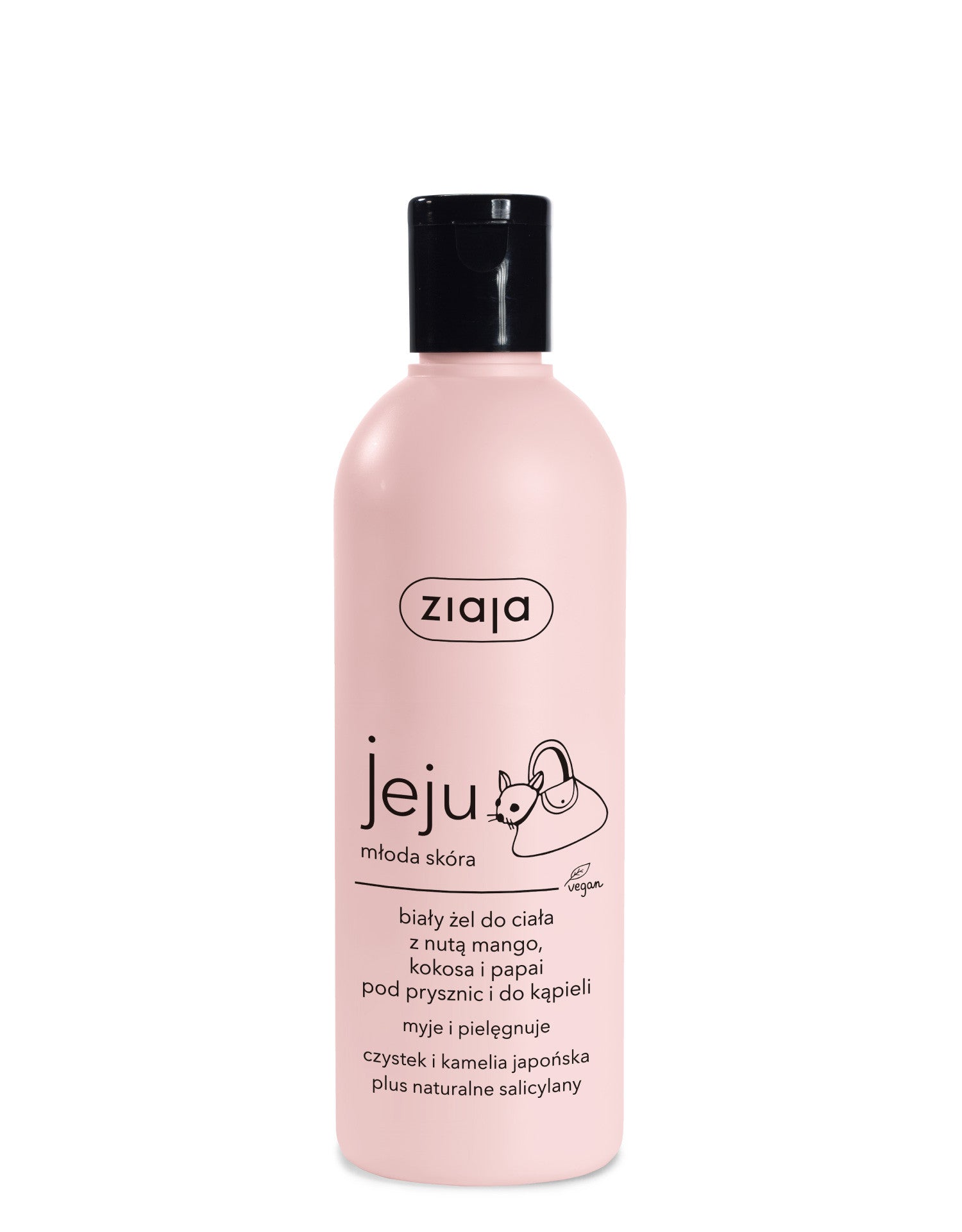 Ziaja jeju young skin - white body, shower and bath gel, capacity 300 ml