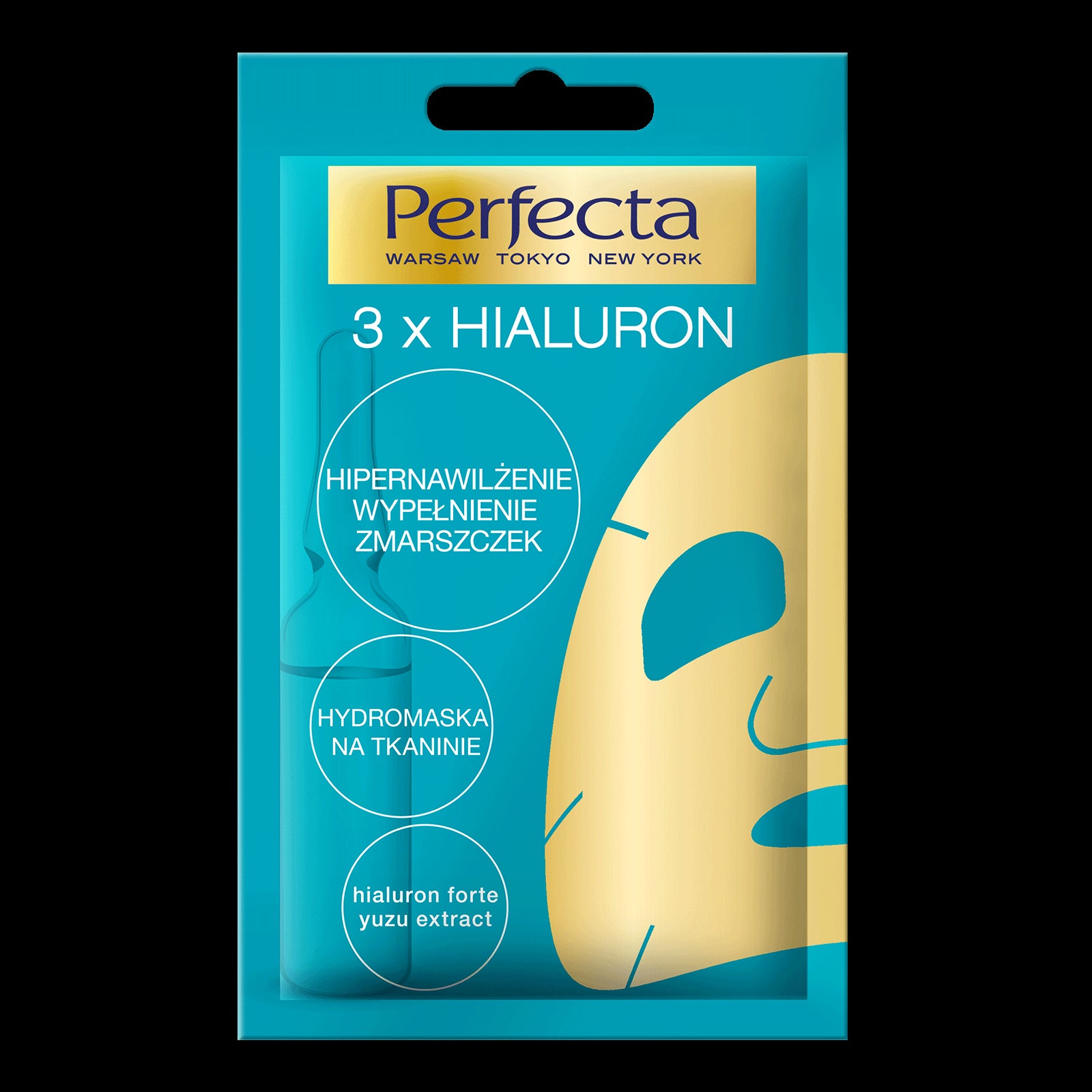 Perfecta - hydro-mask on fabric 3 x HIALURON, capacity 20 ml