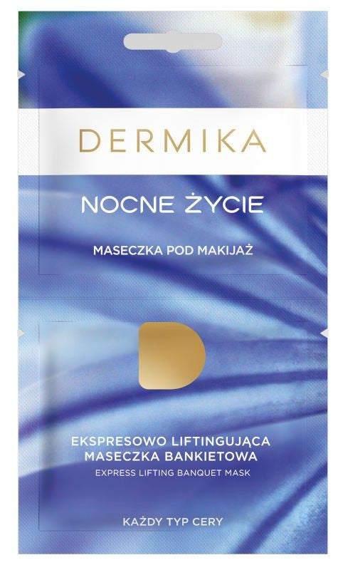 Dermika Maseczki Piękności - NOCNE ŻYCIE, ekspresowo liftingująca maseczka bankietowa, poj. 10 ml