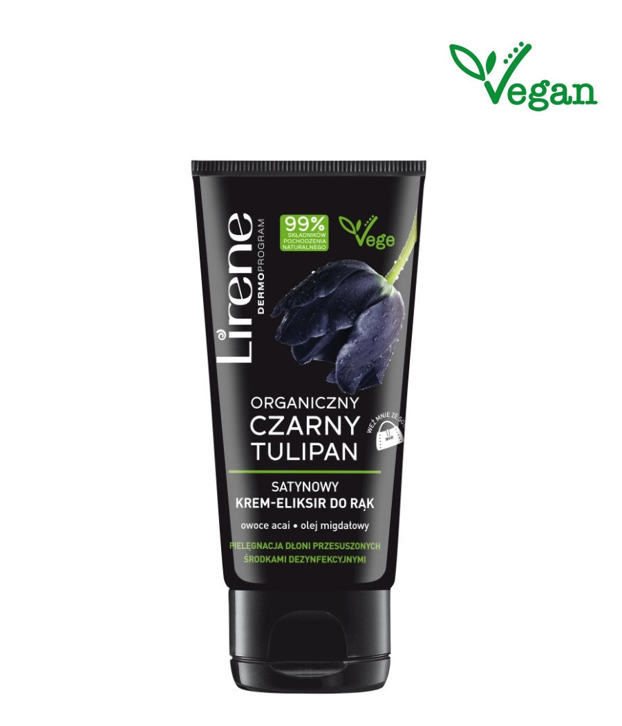 Lirene Czarny Tulipan CIAŁO - satynowy krem-eliksir do rąk, poj. 50 ml