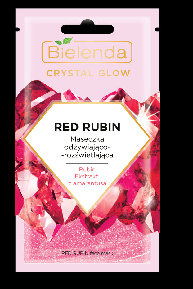 Bielenda CRYSTAL GLOW RED RUBIN - nourishing and brightening mask, net weight: 8 g