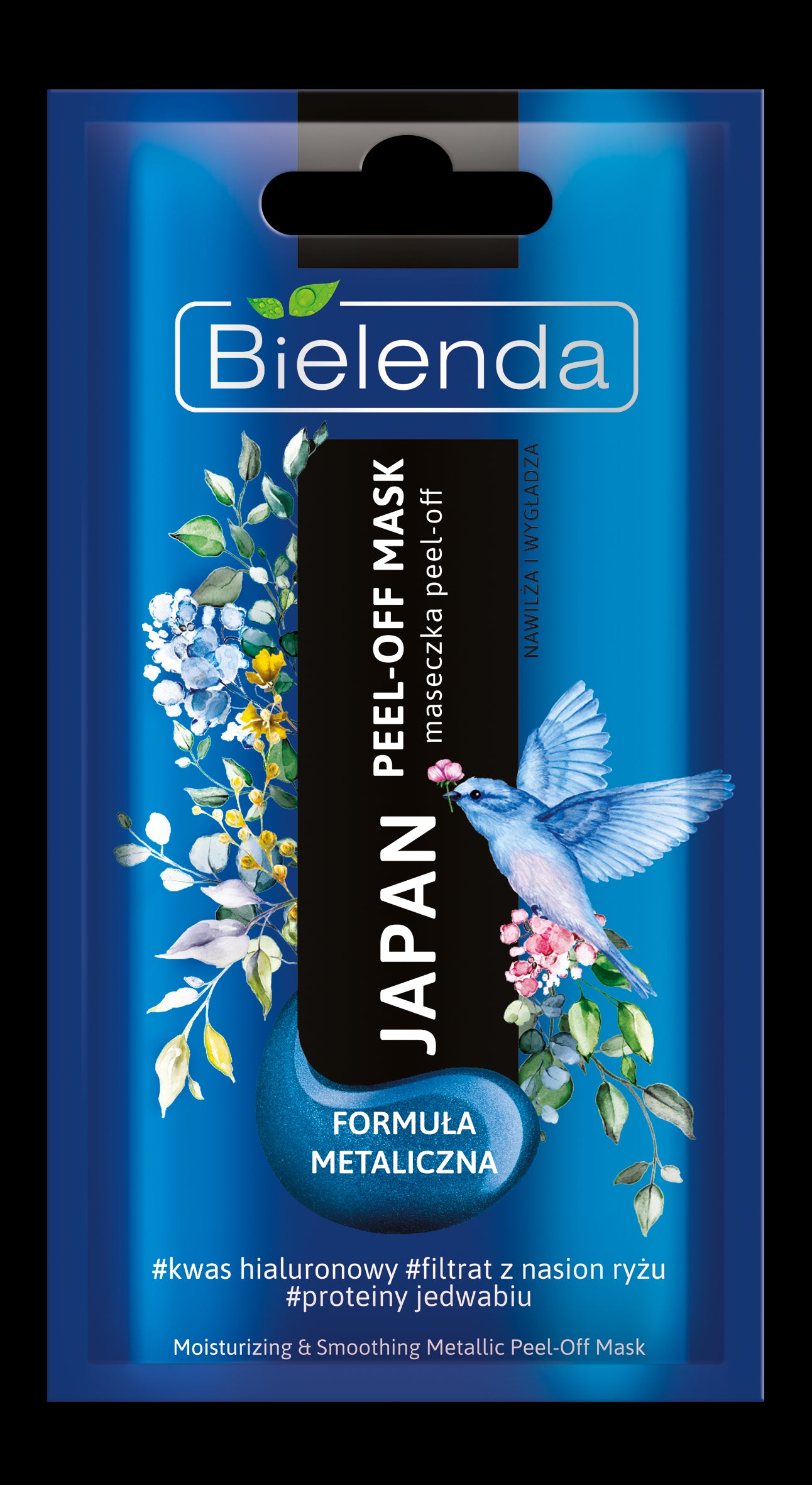 Bielenda JAPAN PEEL-OFF MASK - metaliczna maseczka peel-off nawilżająco – wygładzająca, poj. 8 g