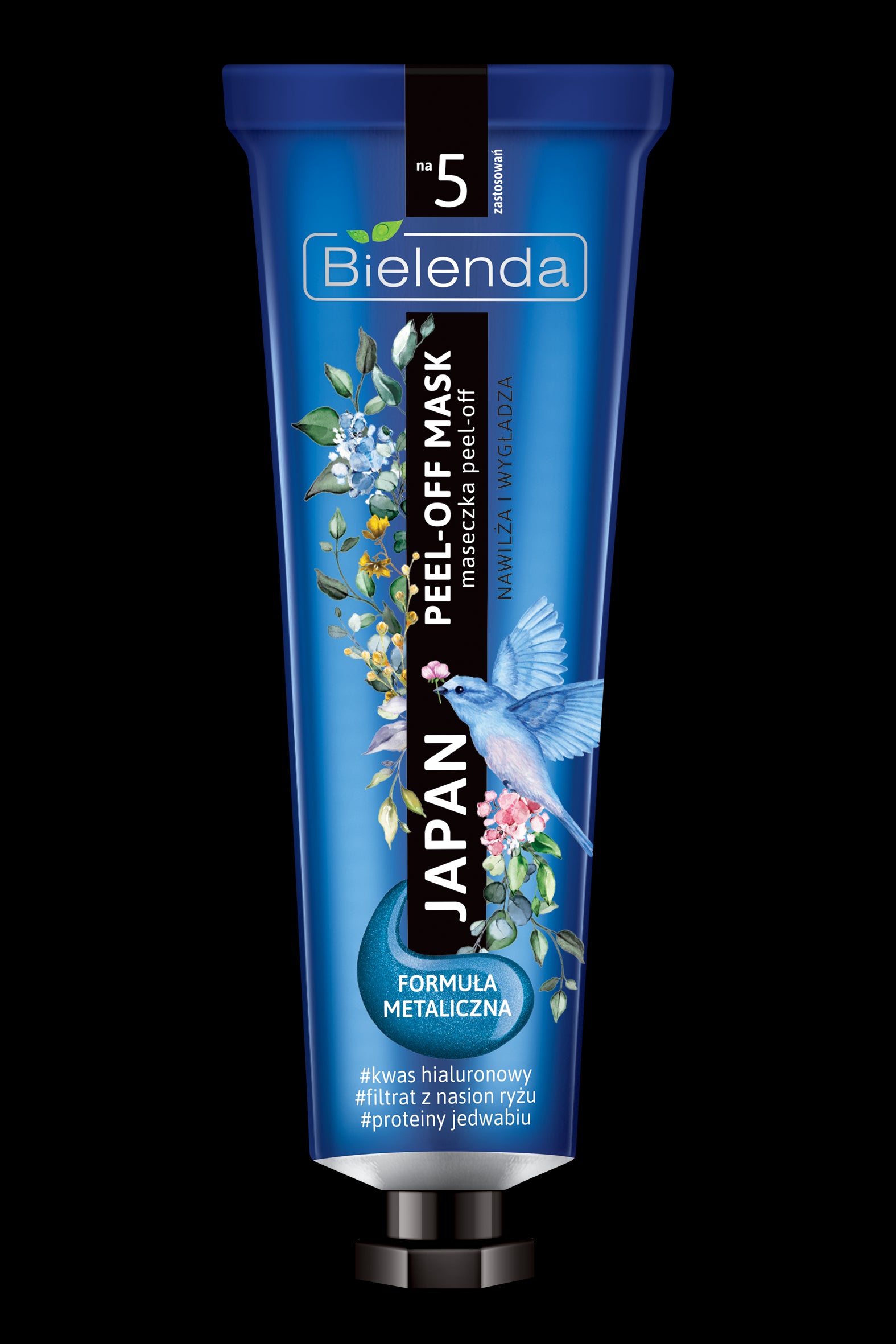 Bielenda JAPAN PEEL-OFF MASK - metaliczna maseczka peel-off nawilżająco – wygładzająca, poj. 30 g