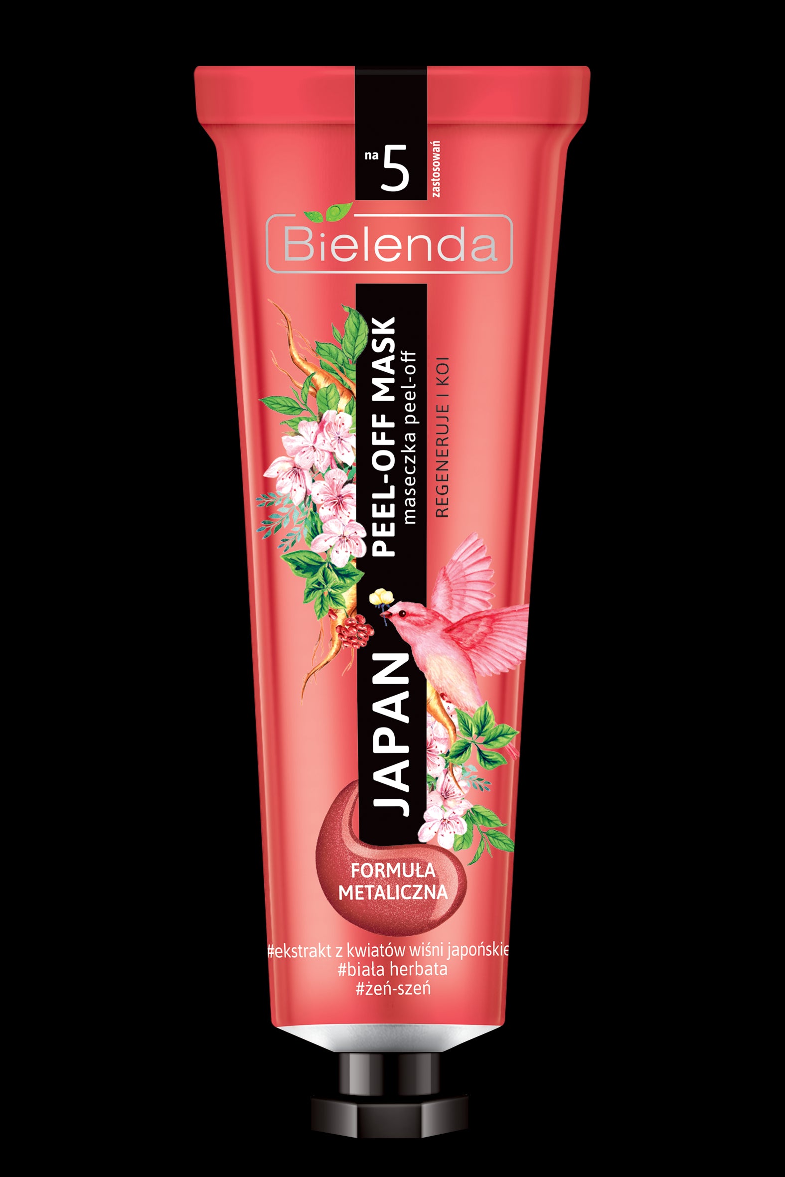 Bielenda JAPAN PEEL-OFF MASK - metaliczna maseczka peel-off regenerująco - kojąca, poj. 30 g
