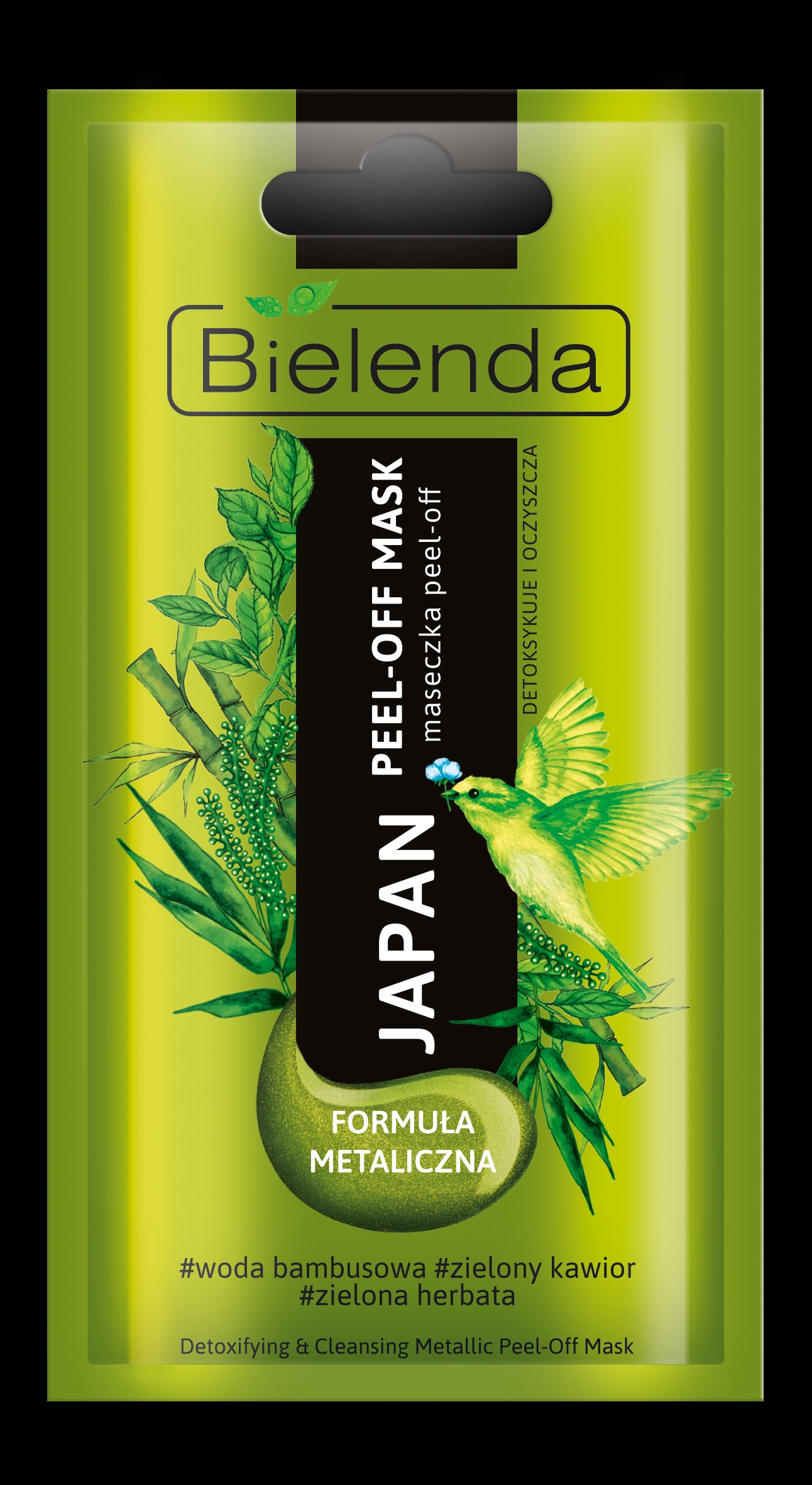 Bielenda JAPAN PEEL-OFF MASK - metallic detoxifying and purifying peel-off mask, capacity 8 g