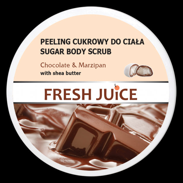 Fresh Juice - peeling cukrowy do ciała, chocolate & marzipan, poj. 225 ml