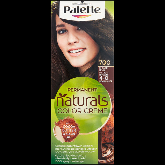 Palette Permanent Natural Colors Creme hair dye, 700 Medium Brown