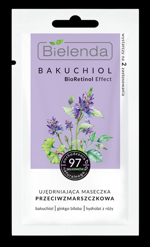 Bielenda BAKUCHIOL BioRetinol Effect Firming Anti-Wrinkle Mask, Volume 8 ml