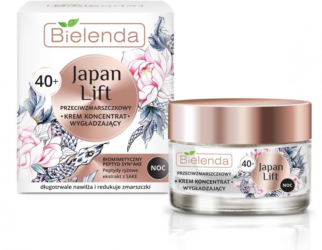 Bielenda JAPAN LIFT Smoothing Anti-Wrinkle Concentrate 40+, for the night, 50 ml