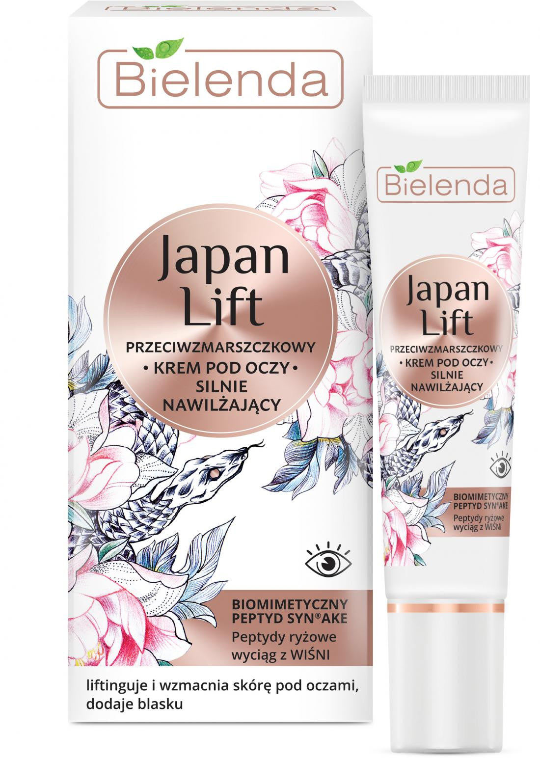 Bielenda JAPAN LIFT - highly moisturizing anti-wrinkle eye contour cream, capacity 15 ml