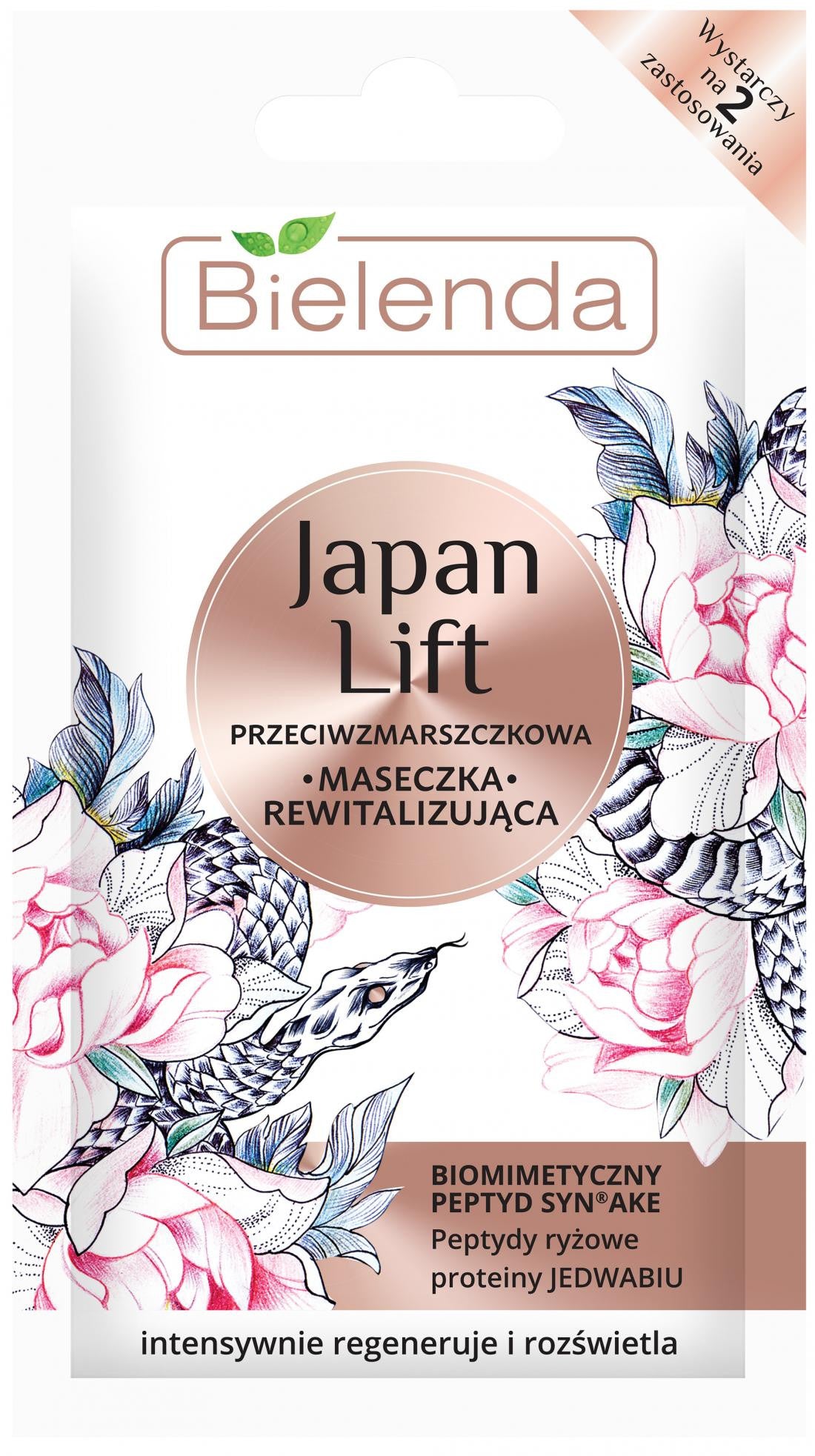 Bielenda JAPAN LIFT - rewitalizująca maseczka przeciwzmarszczkowa, poj. 8 g