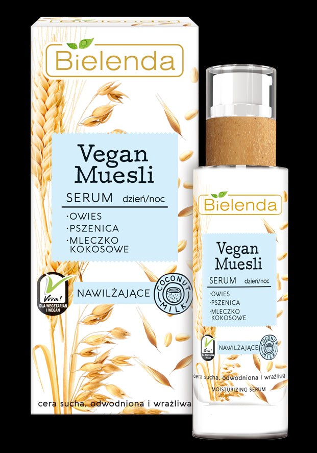 Bielenda VEGAN MUESLI Moisturizing Serum - PSYCHIN + FRUIT + COCONUT MILK, 30 ml