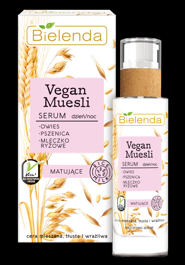 Bielenda VEGAN MUESLI - mattifying serum - PSUNE + FRUIT + RICE MILK, 30 ml