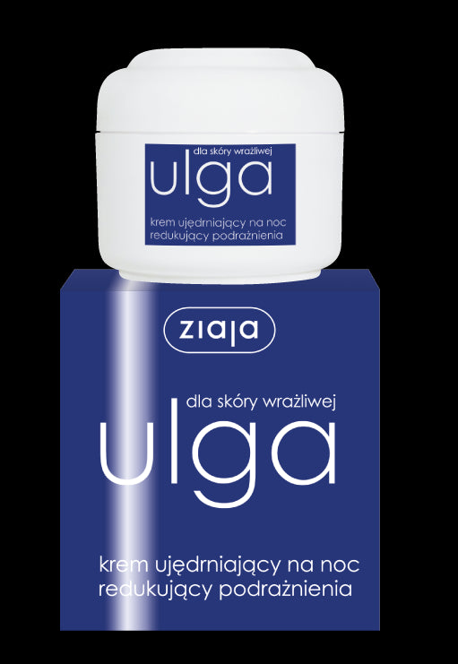 Ziaja Relief for sensitive skin - Relief Night Firming Cream for reducing skin irritation, size 50 ml