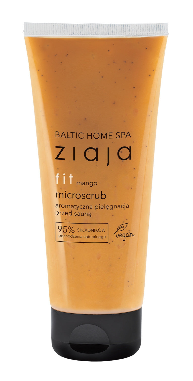Ziaja Baltic Home Spa fit - microscrub mango aromatyczna pielęgnacja przed sauną, poj. 190 ml