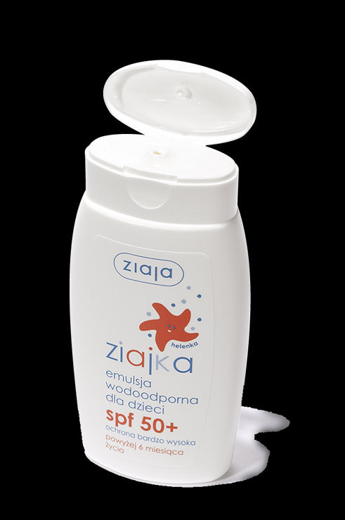Ziajka - emulsja wodoodporna dla dzieci SPF 50+ ochrona bardzo wysoka UVA + UVB, poj. 125 ml