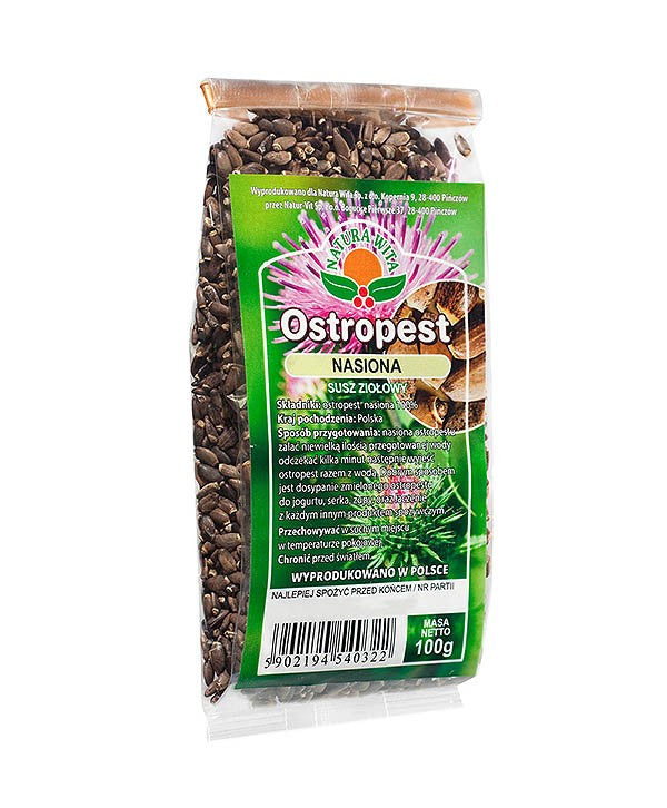 Natura Wita - ostropest nasiona, masa netto: 100 g