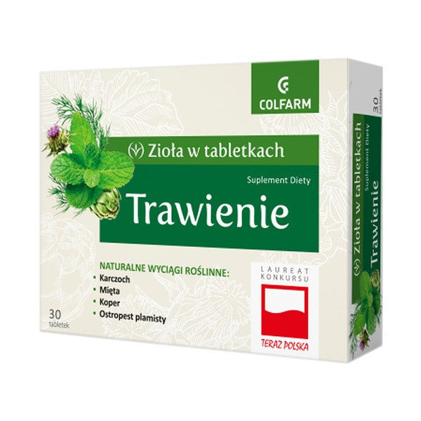 Digestion - herbs in tablets, 30 pcs.