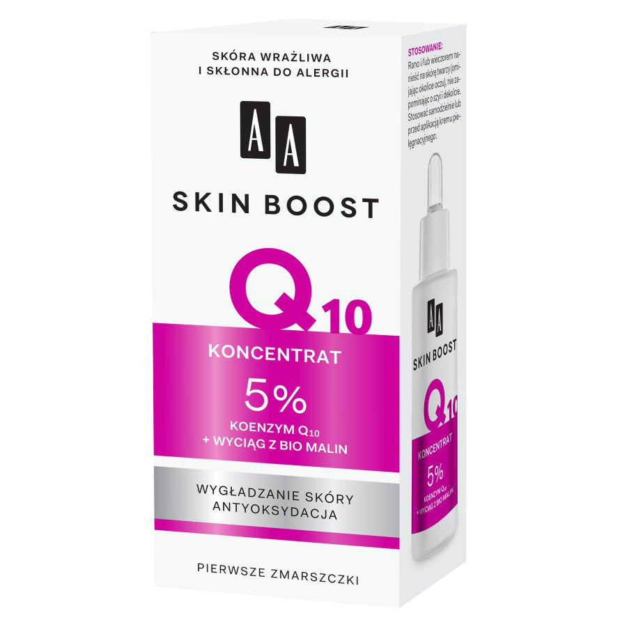 AA Skin Boost Q10 - concentrate 5% Coenzyme Q10 + Bio raspberry extract, capacity 30 ml