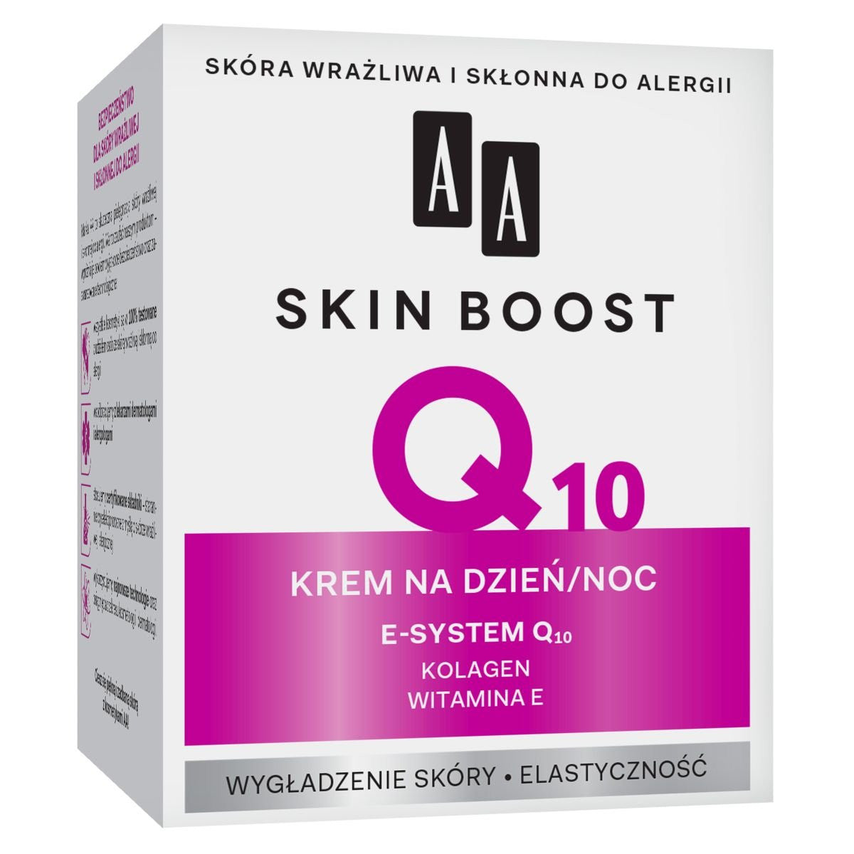 AA Skin Boost Q10 - wygładzający krem  uelastyczniający na dzień i na noc, poj. 50 ml
