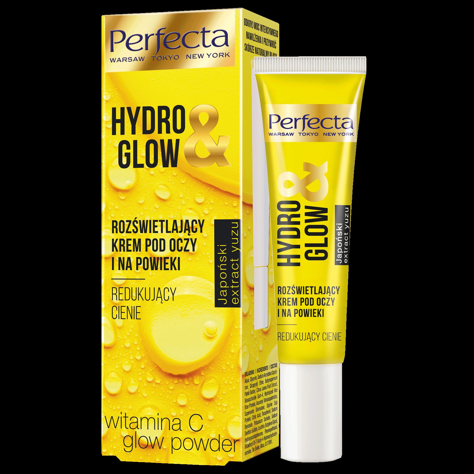Perfecta Hydro & Glow - Illuminating Eye and Eyelid Cream to reduce dark circles, 15 ml
