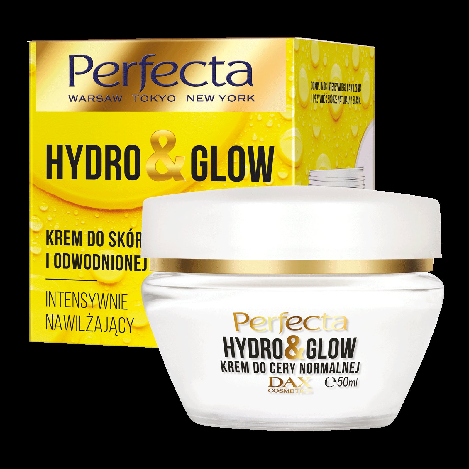 Perfecta Hydro & Glow - Intensive moisturizing cream for normal to dehydrated skin, 15% glycerin, 50 ml