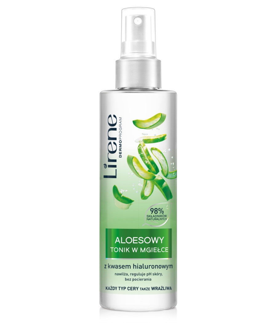 Lirene Cleansing Care - aloe vera mist tonic with hyaluronic acid, 200 ml