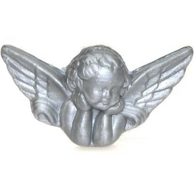 Miniature soap angel silver