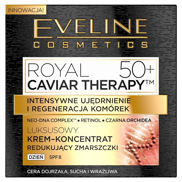 Eveline Royal Caviar - luxurious wrinkle-reducing day cream concentrate, 50+, volume 50 ml