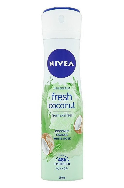 Nivea Fresh Coconut - Anti-perspirant Spray for women with 48h protection, capacity 150 ml