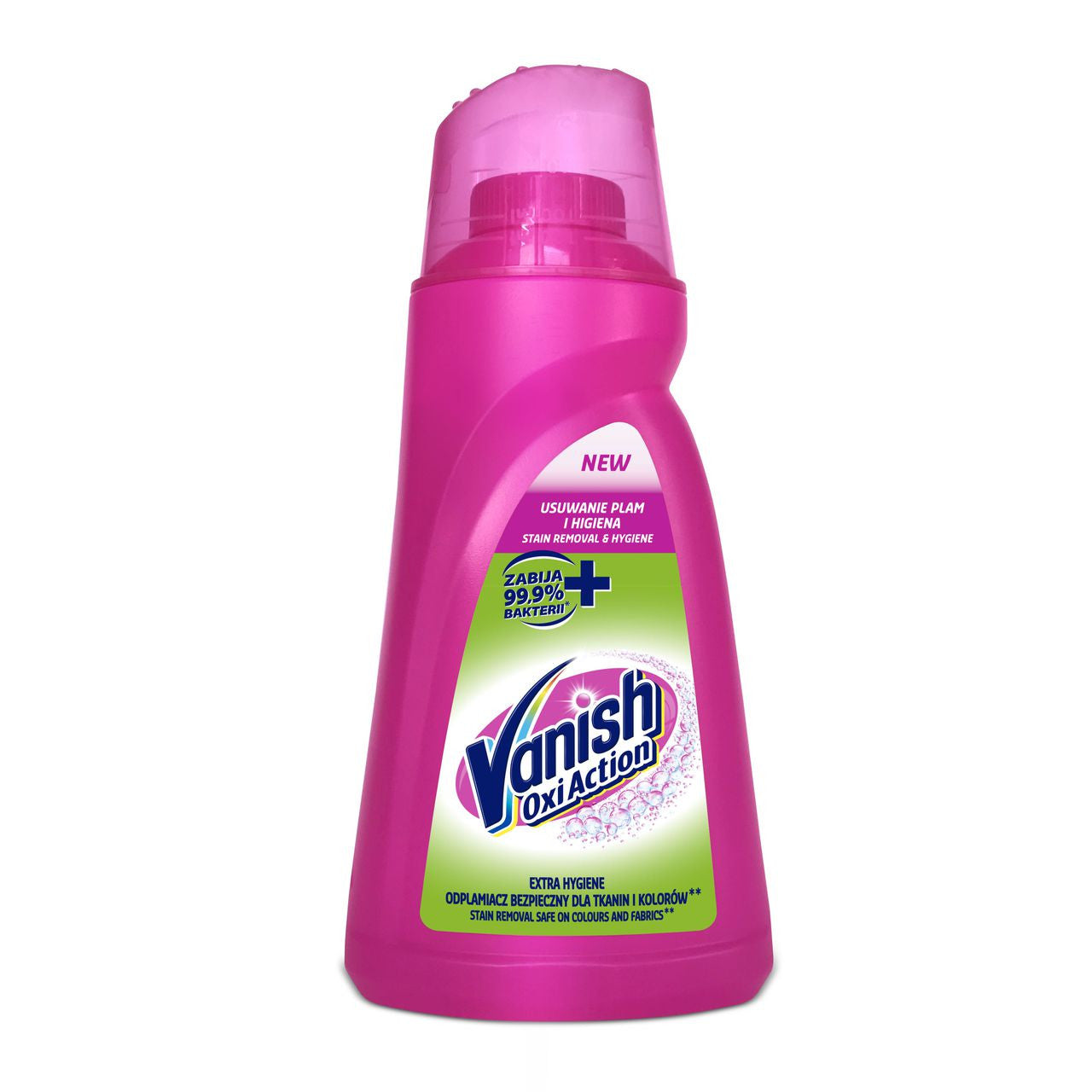 Vanish Oxi Action Extra Hygiene liquid fabric stain remover, 940 ml capacity
